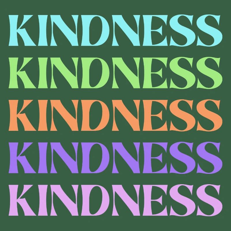 Kindness Rainbow Stacked Text
