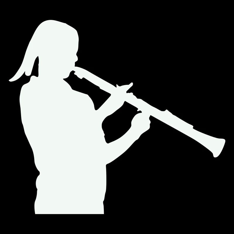 Silhouette mit Klarinette