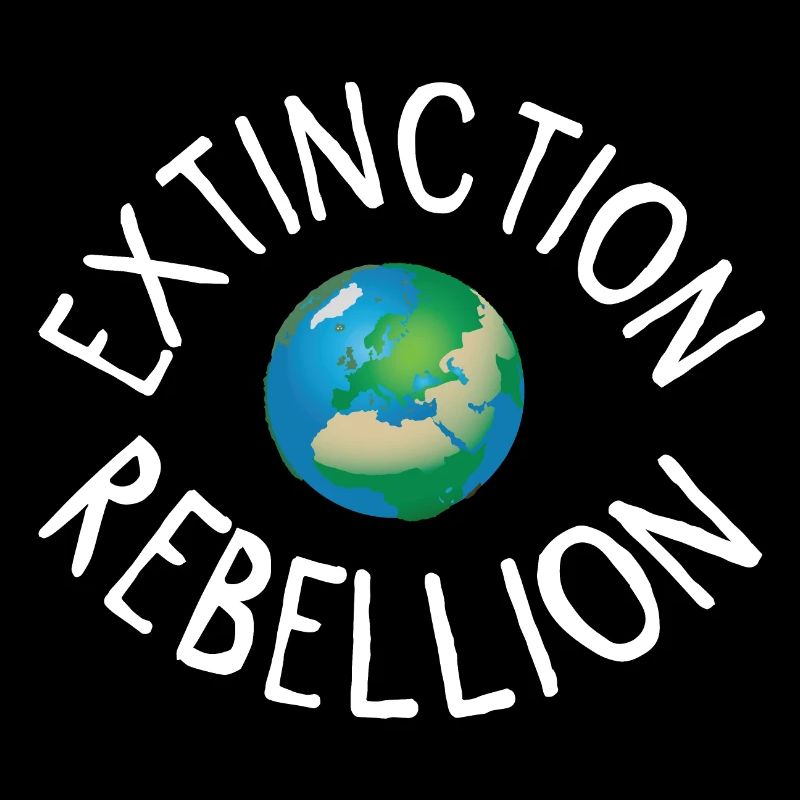 Extinction Rebellion Planet Earth blanc