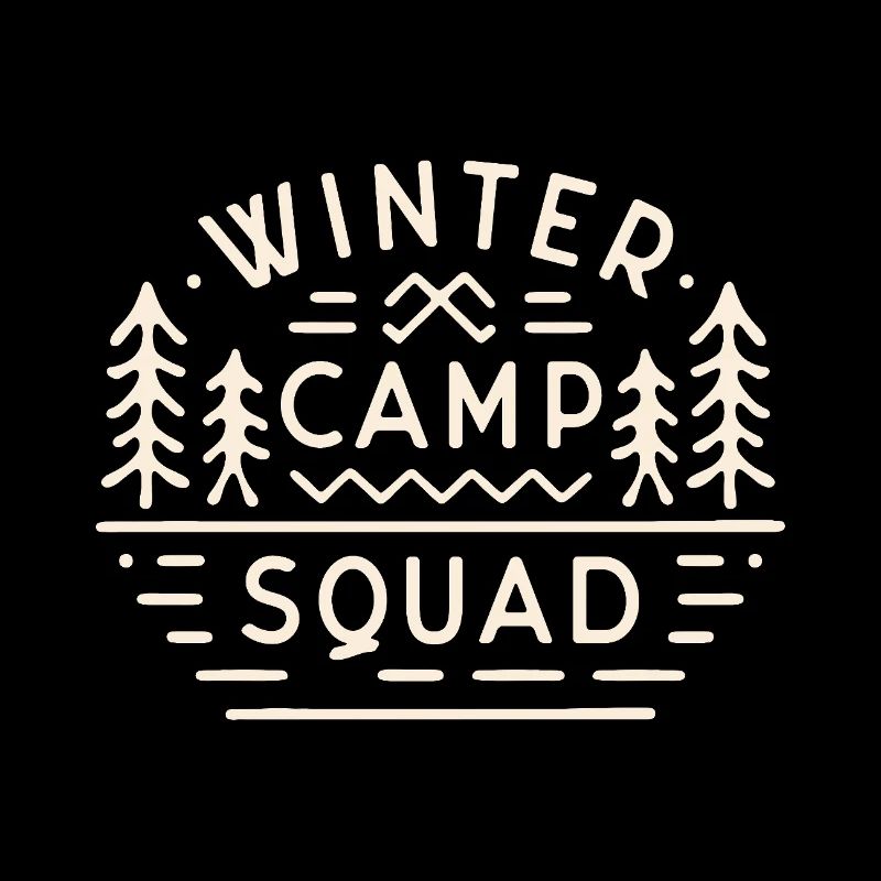 Winter camp squad camping trip mountain camper