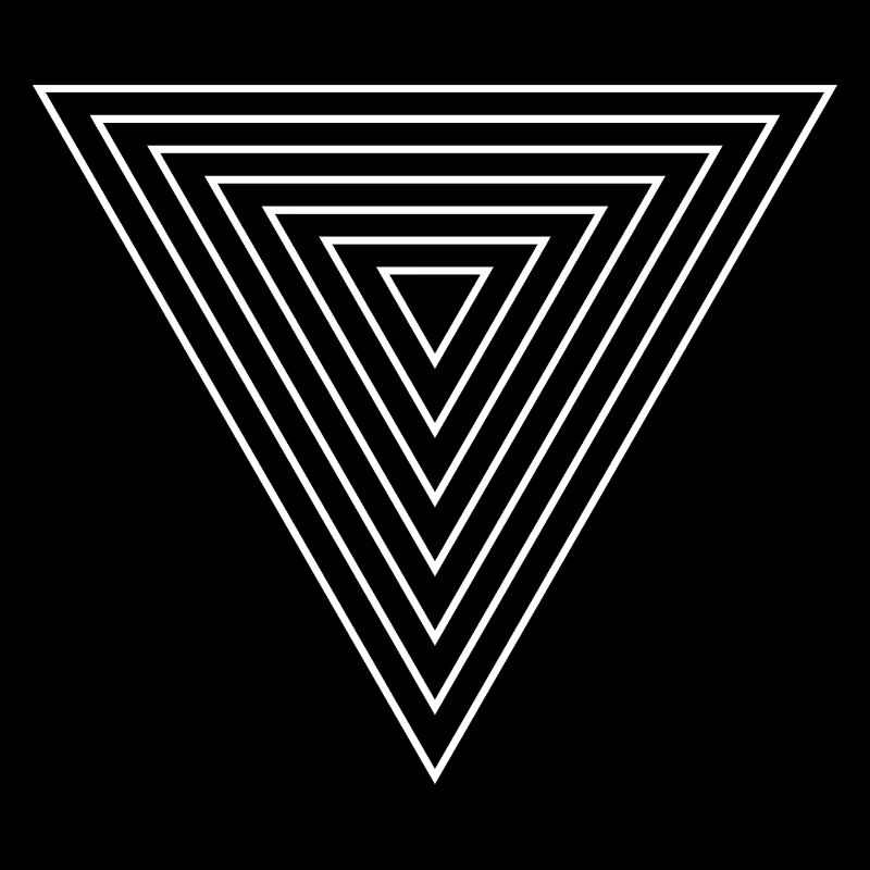 Concentric Triangle Line Art