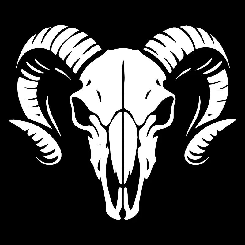 Ram's Head Skull with Horns - Battering Ram