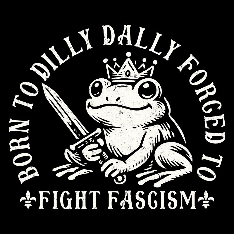 Drôle de design de grenouille Antifa Born To Dilly Dlutter