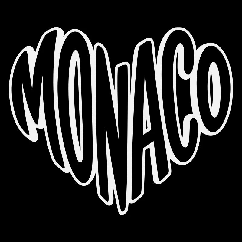 Monaco Schriftzug Retro Typo