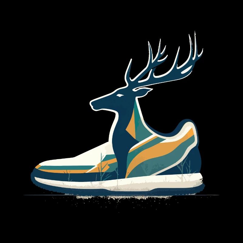 Forest Run Running Deer Sneaker Running Shoe Deer