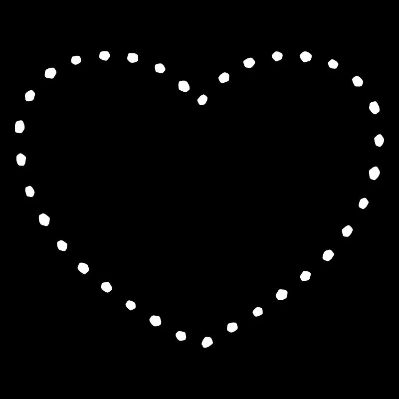 Heart white dots