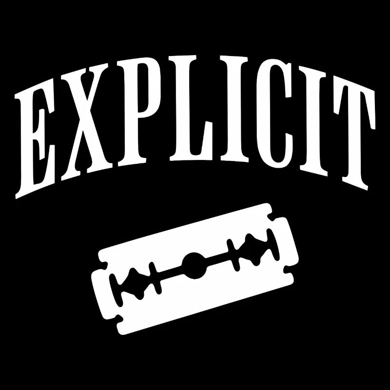 Explicit razor blade motif