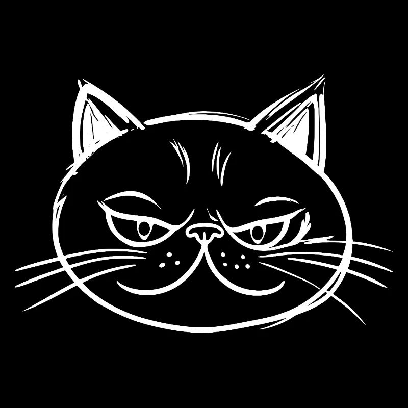 Chat à l’expression espiègle Dessin