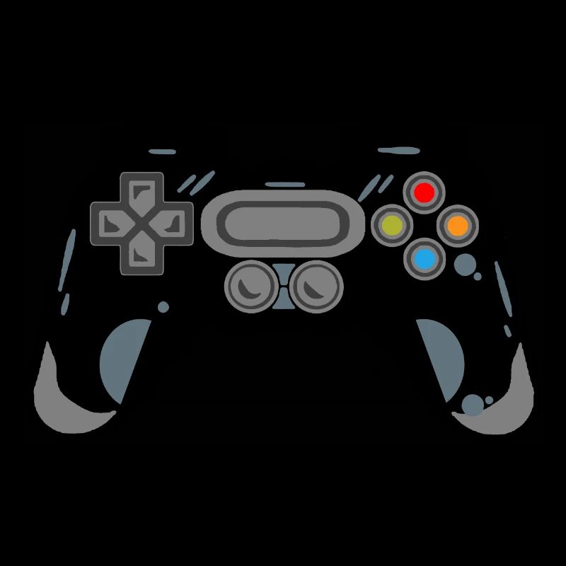 Silhouette de manette rétro