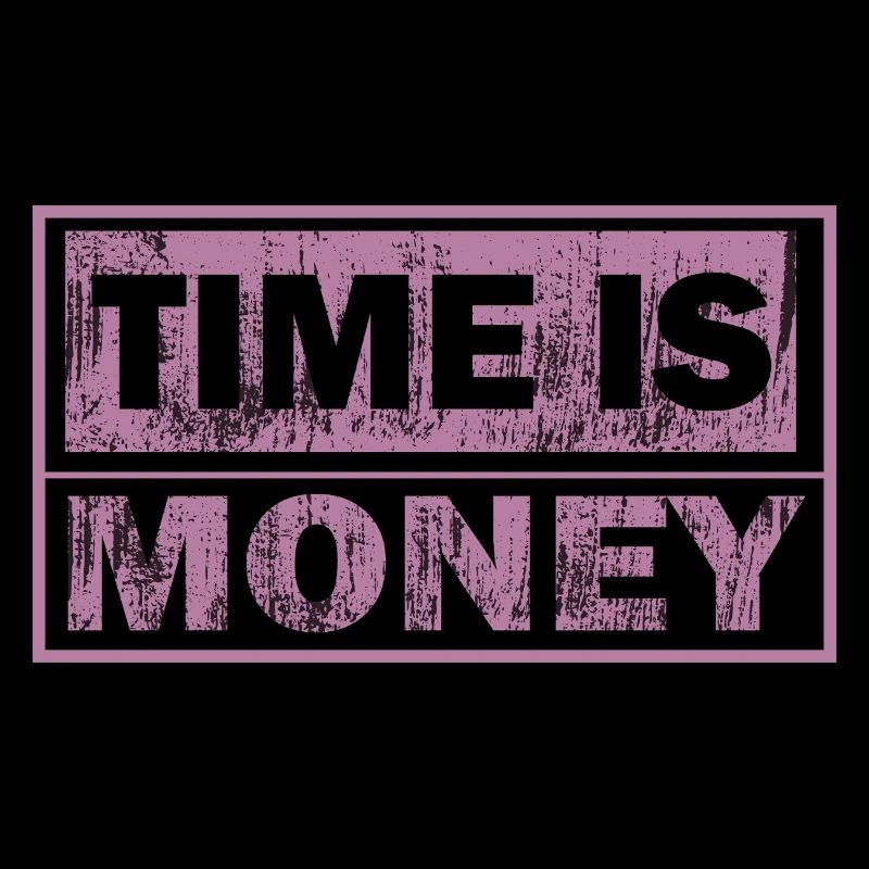 Le temps, c’est de l’argent – typographie audacieuse
