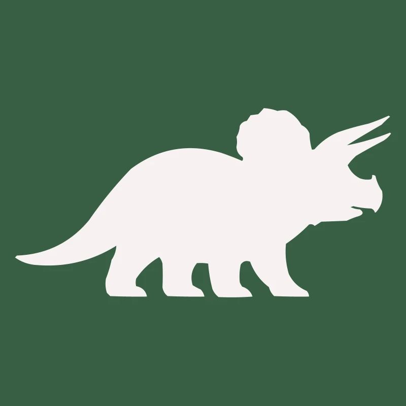 Triceratops Silhouette – Minimal-Dino