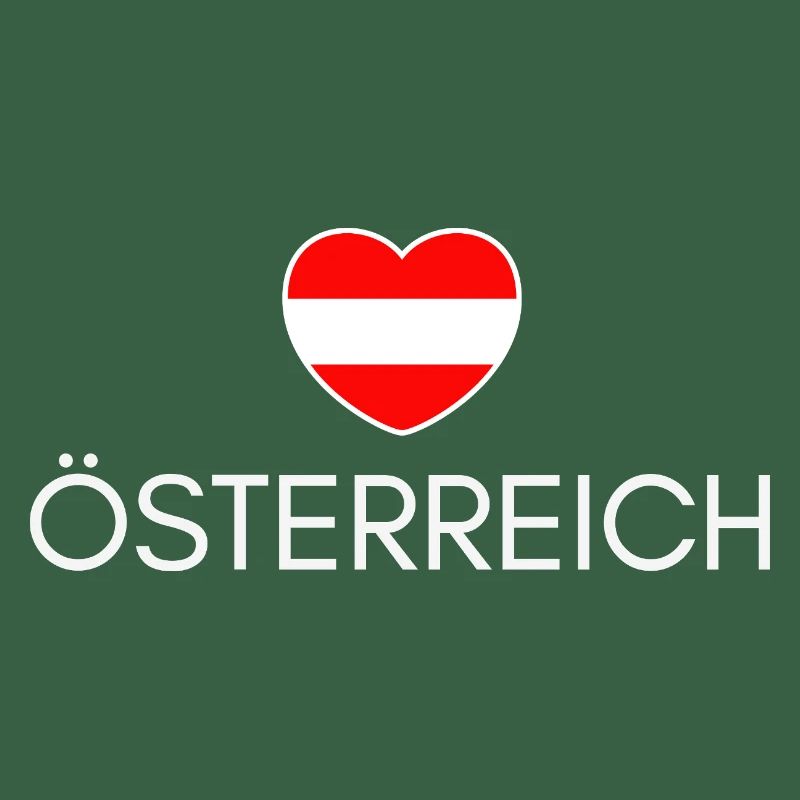 Heart with Austrian flag, Austrian pride