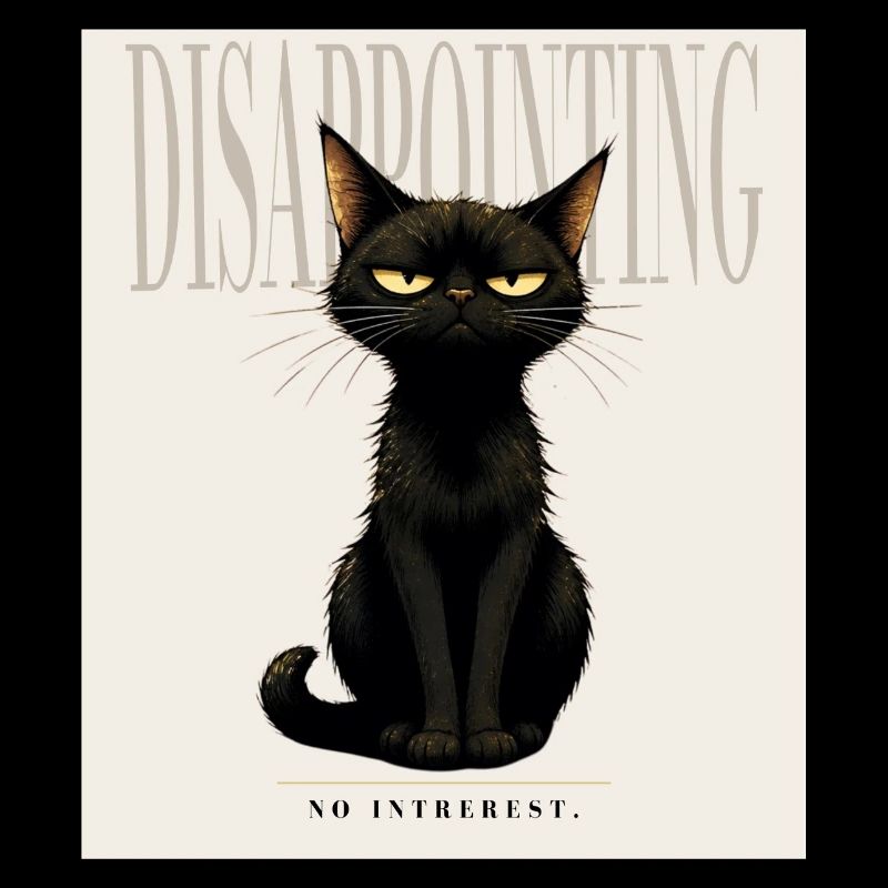 Disappointing. – Sarcastic Black Cat Design