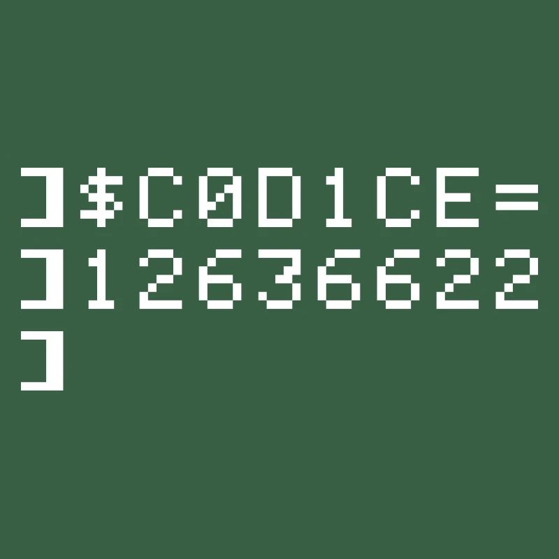 C0D1CE Codice 8-Bit Esadecimal Code Nerd Pix