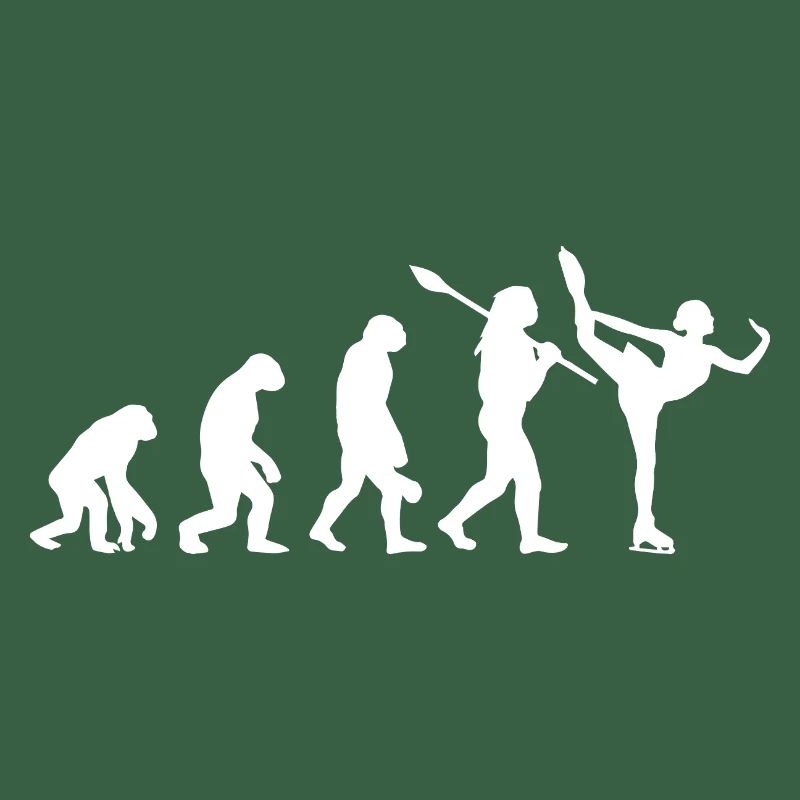 Entwicklung des Mannes, Eiskunstlauf-Mädchen, Eislauf-Mädchen