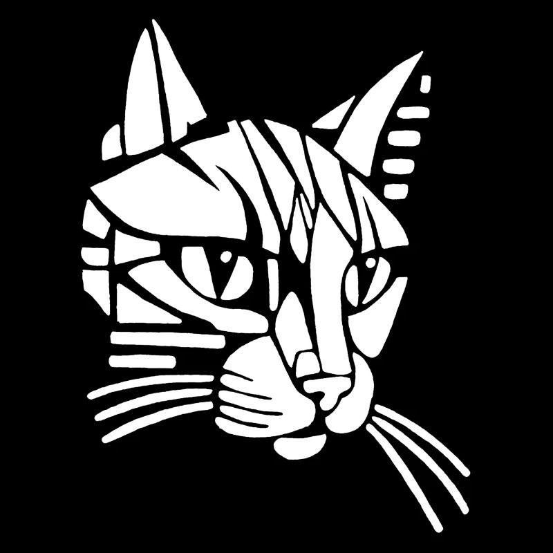 Chat tribal blanc