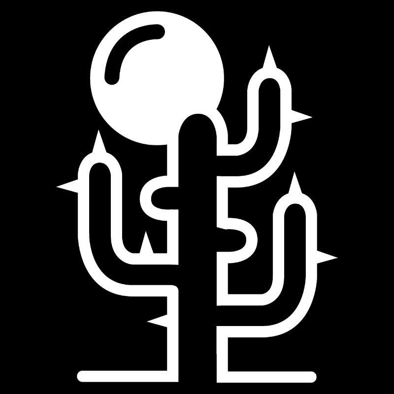 Kaktus Wüste Abenteuer Sonne Symbol minimal Linien