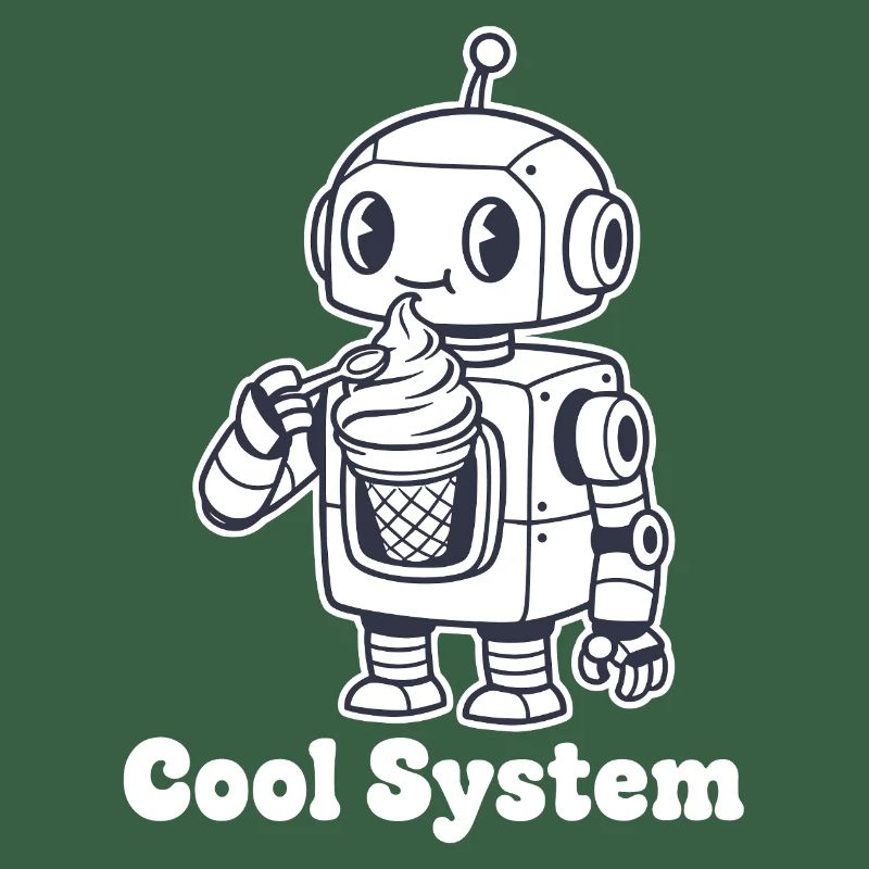 Roboter mit Eiscreme