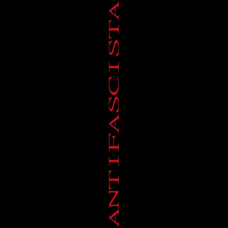 Lettrage antifasciste vertical (étiré)