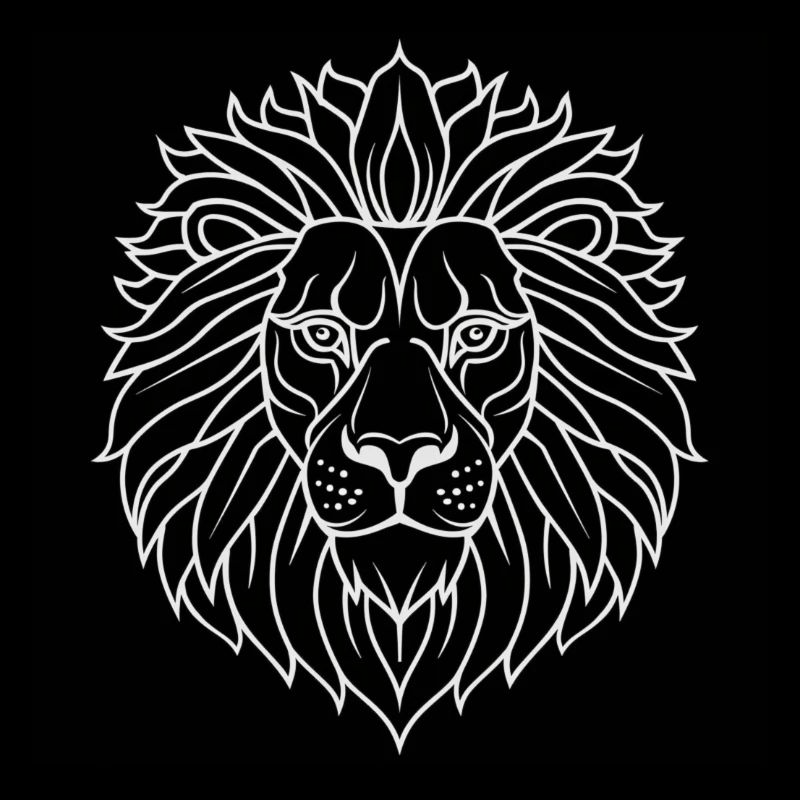 Psychedelic Lion Mandala