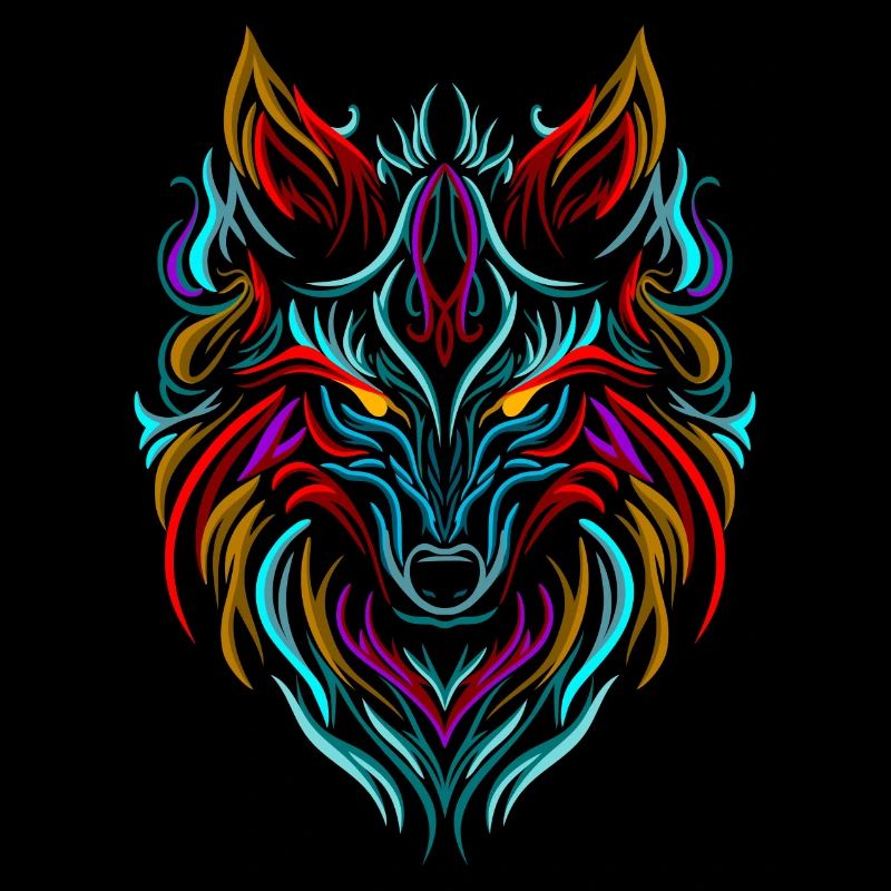 Wolf Tattoo Bunt