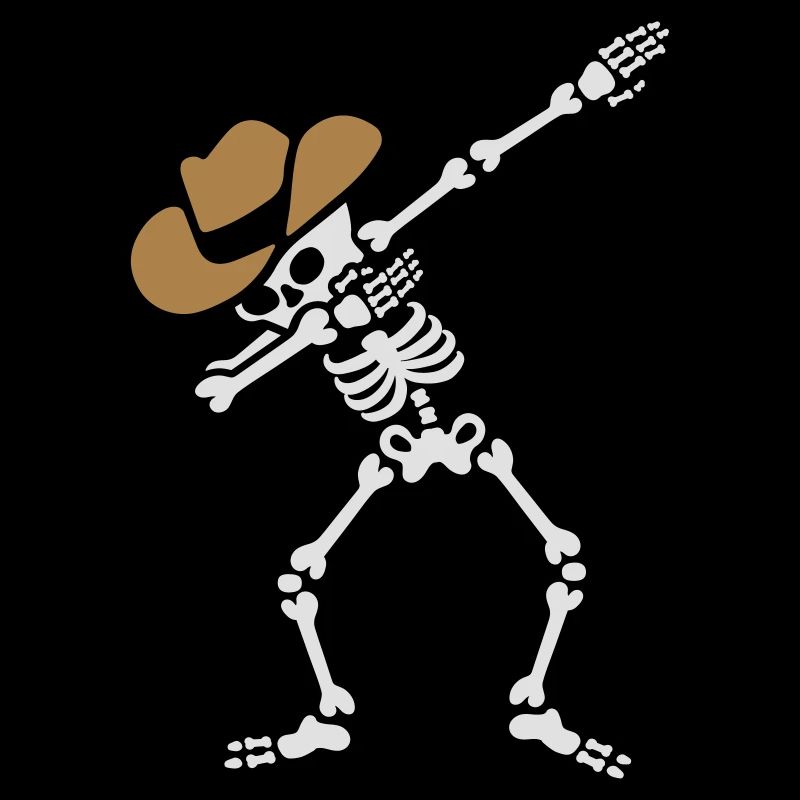 Dab skeleton dabbing cowboy