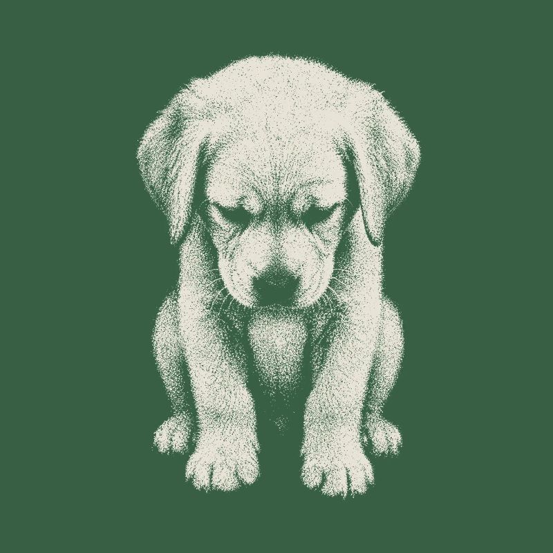 Chiot labrador triste Art mignon mignon