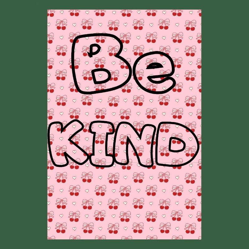 Be kind with cherry pattern