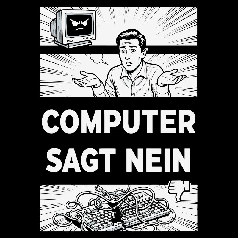 Computer sagt Nein Retro Humor