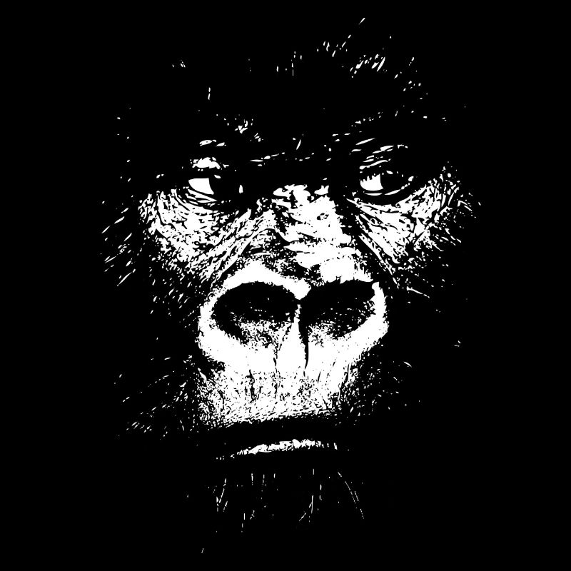 Expressionist Monkey Illustration, Gorilla