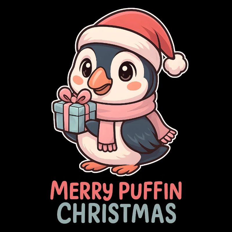 Macareux Noël mignon