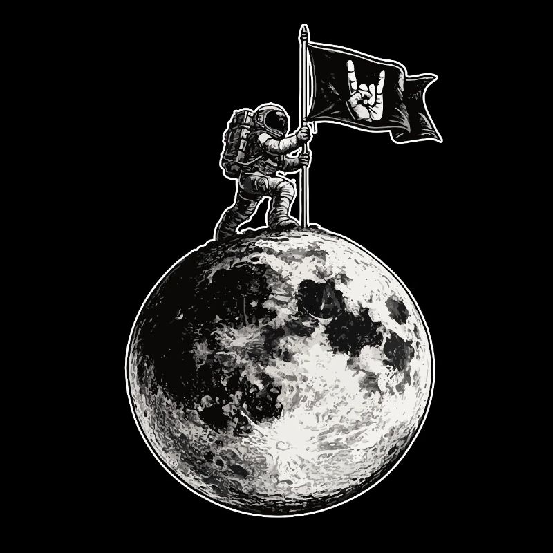 Moon with Rock Flag