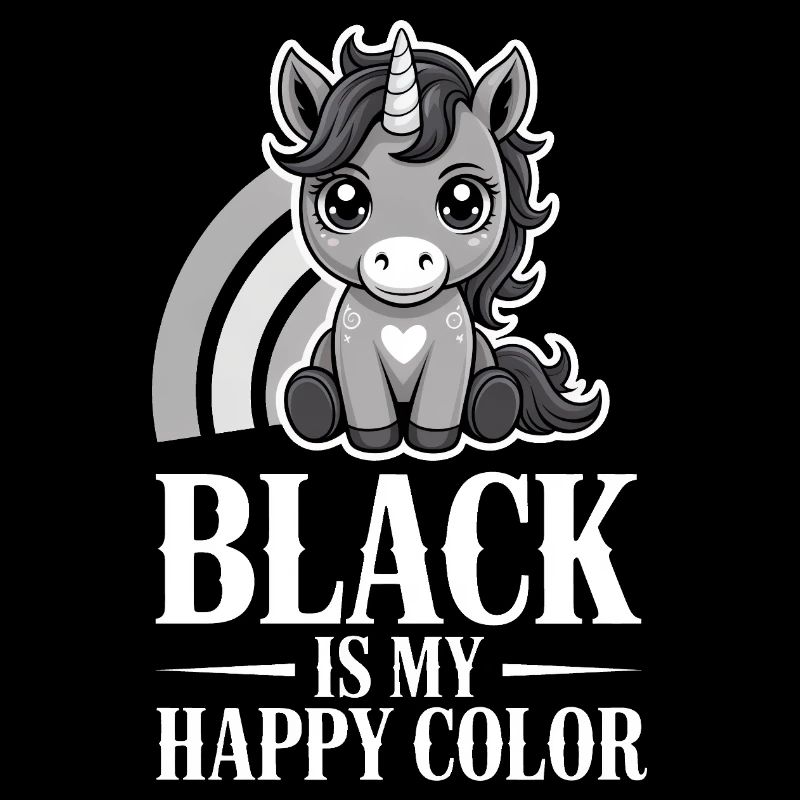 Unicorn Joy : Le noir est ma couleur joyeuse