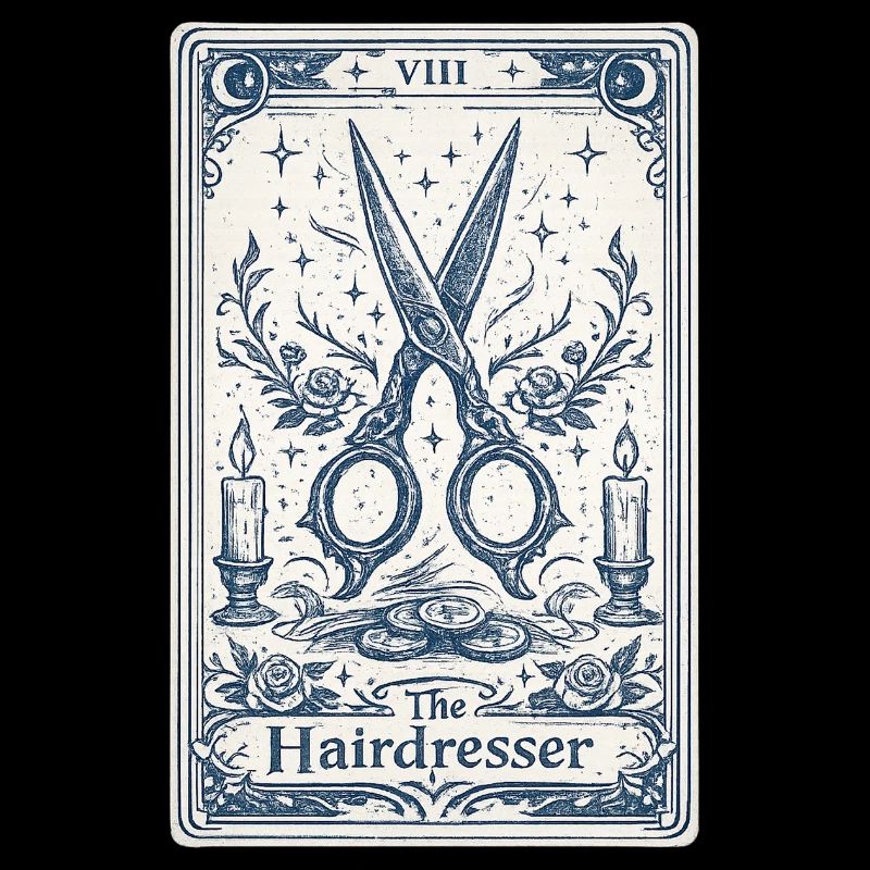 Friseur-Tarotkarten-Illustration