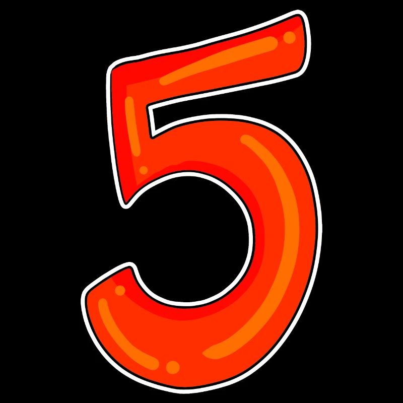 Five Number Number Symbol 5