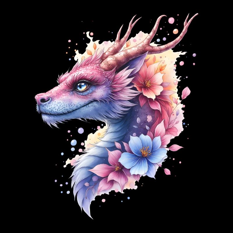 Dragon Fleur Bleu