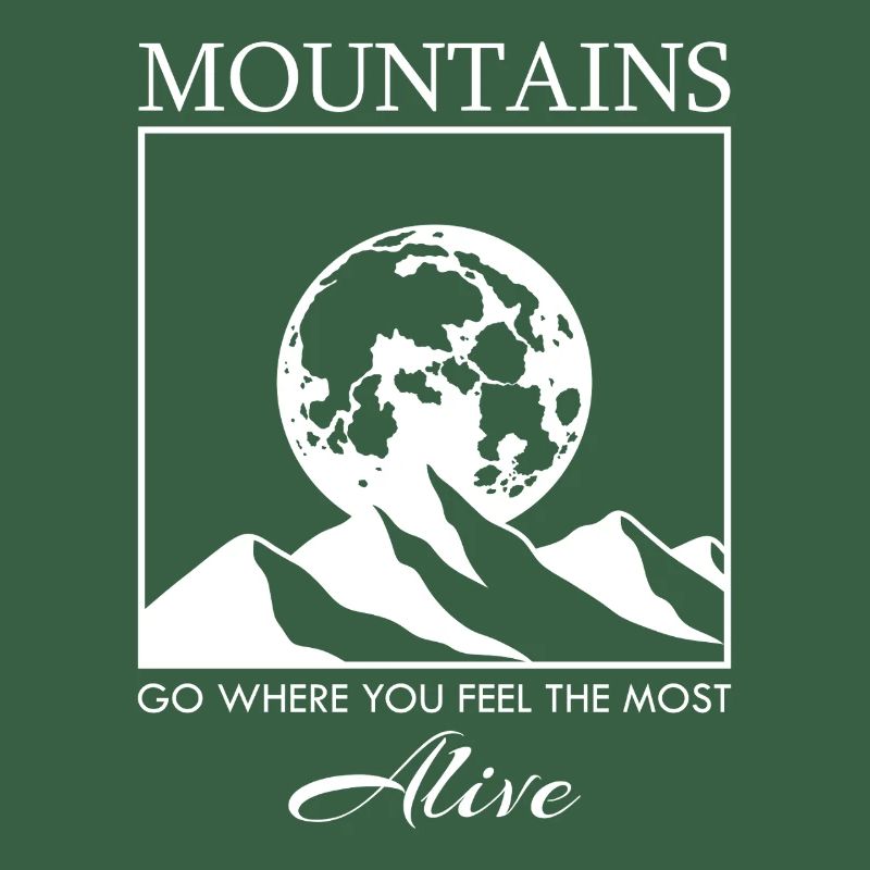 Mountain Range with the Moon