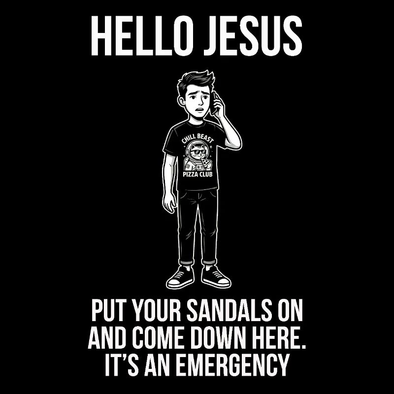 Hallo Jesus – Lustiges Internet-Meme – Düster