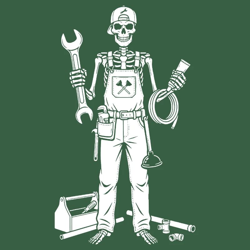 Skeleton Mechanic with Tools