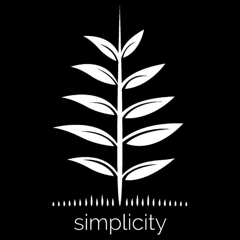 Simplicity – Minimalist leaf in natural design