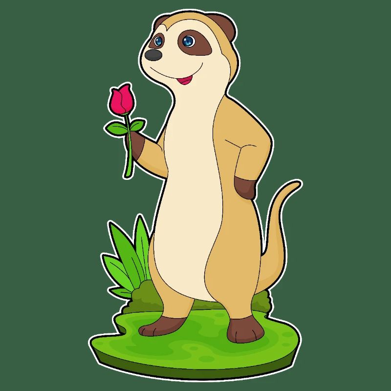 Suricate Rose Fleur