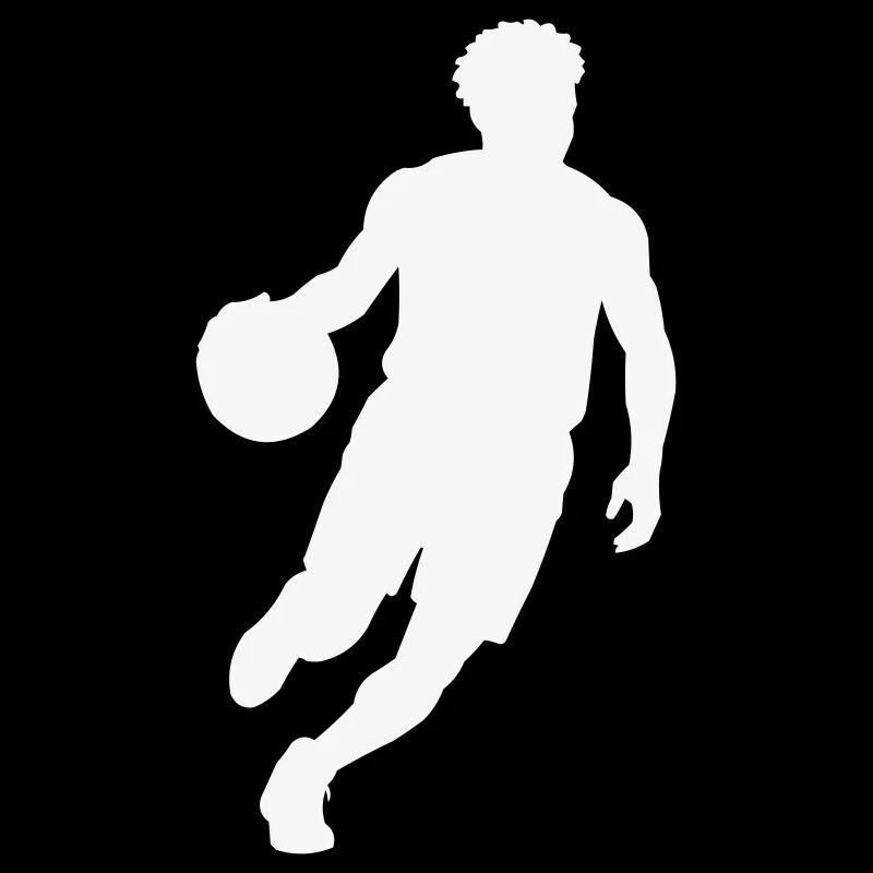 Silhouette de basket sautée