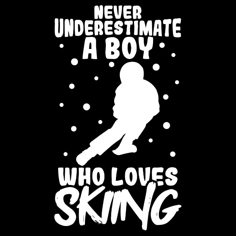 Ski fahrender Junge