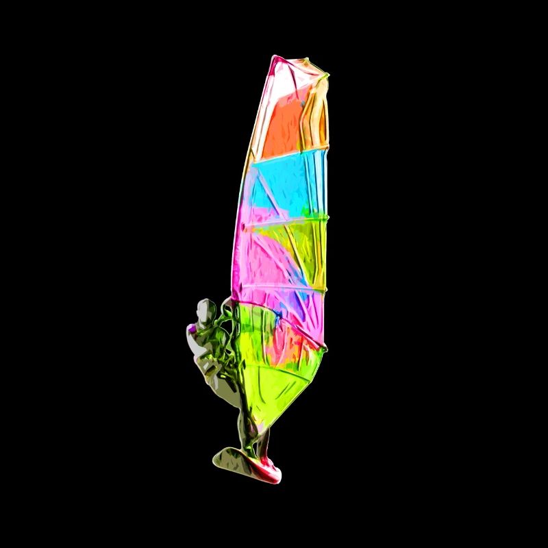 Bunter Windsurfer