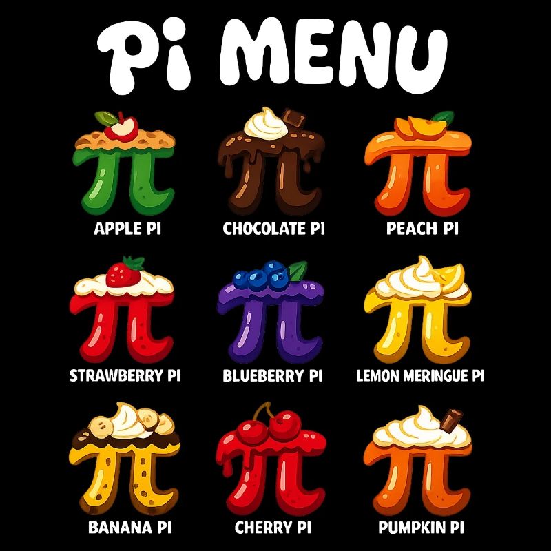 Pi Menu Mathématiques Conception de gâteau Pi Day