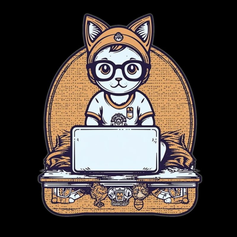 Techy Cat at Desk