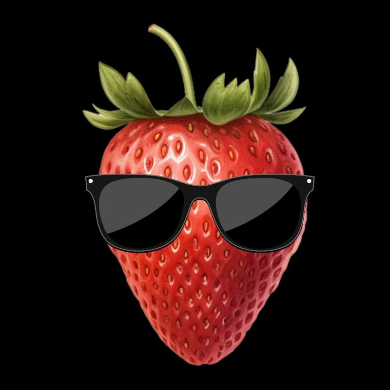 Fraise avec lunettes de soleil