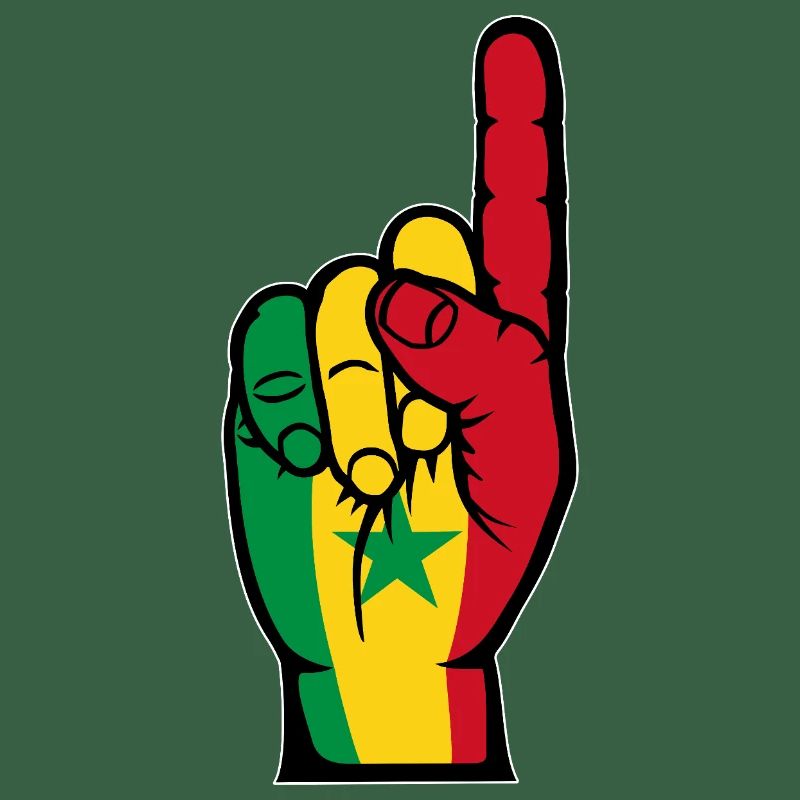 Main du drapeau du Sénégal