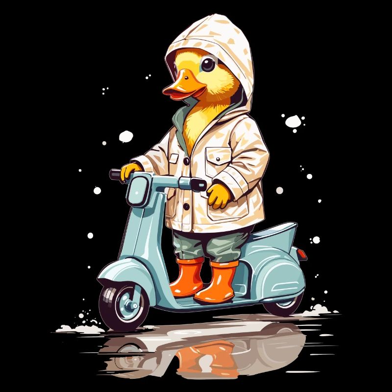 Ente mit Roller
