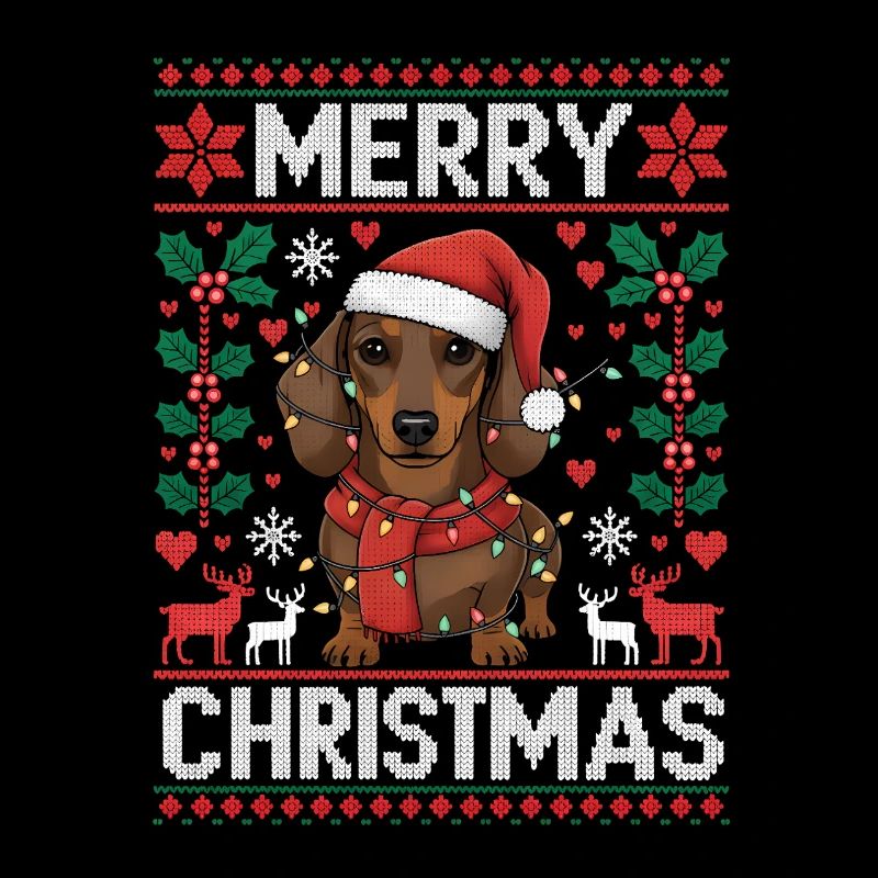 Teckel drôle Noël Teckel Cadeau